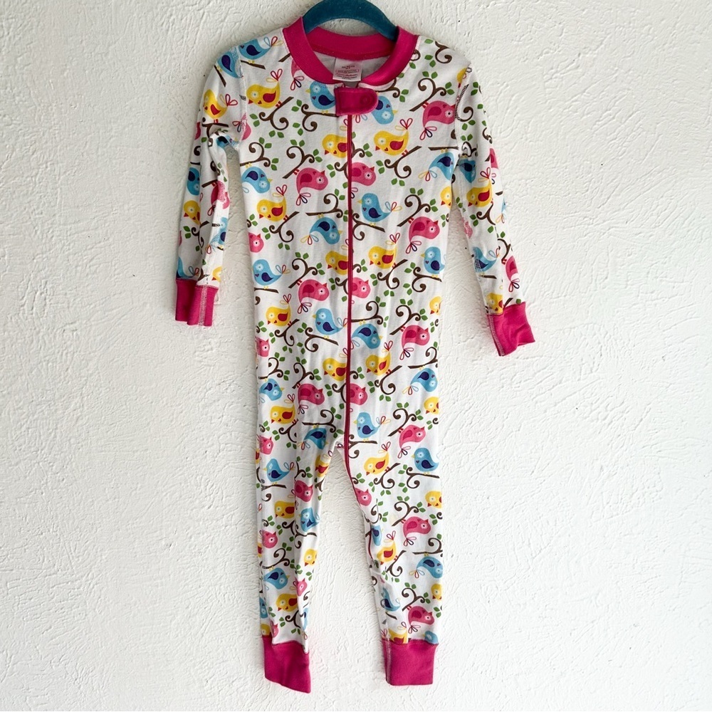 Hanna Andersson Organic Cotton Onesie Pajamas Birds Print – Size 3 (90 cm)